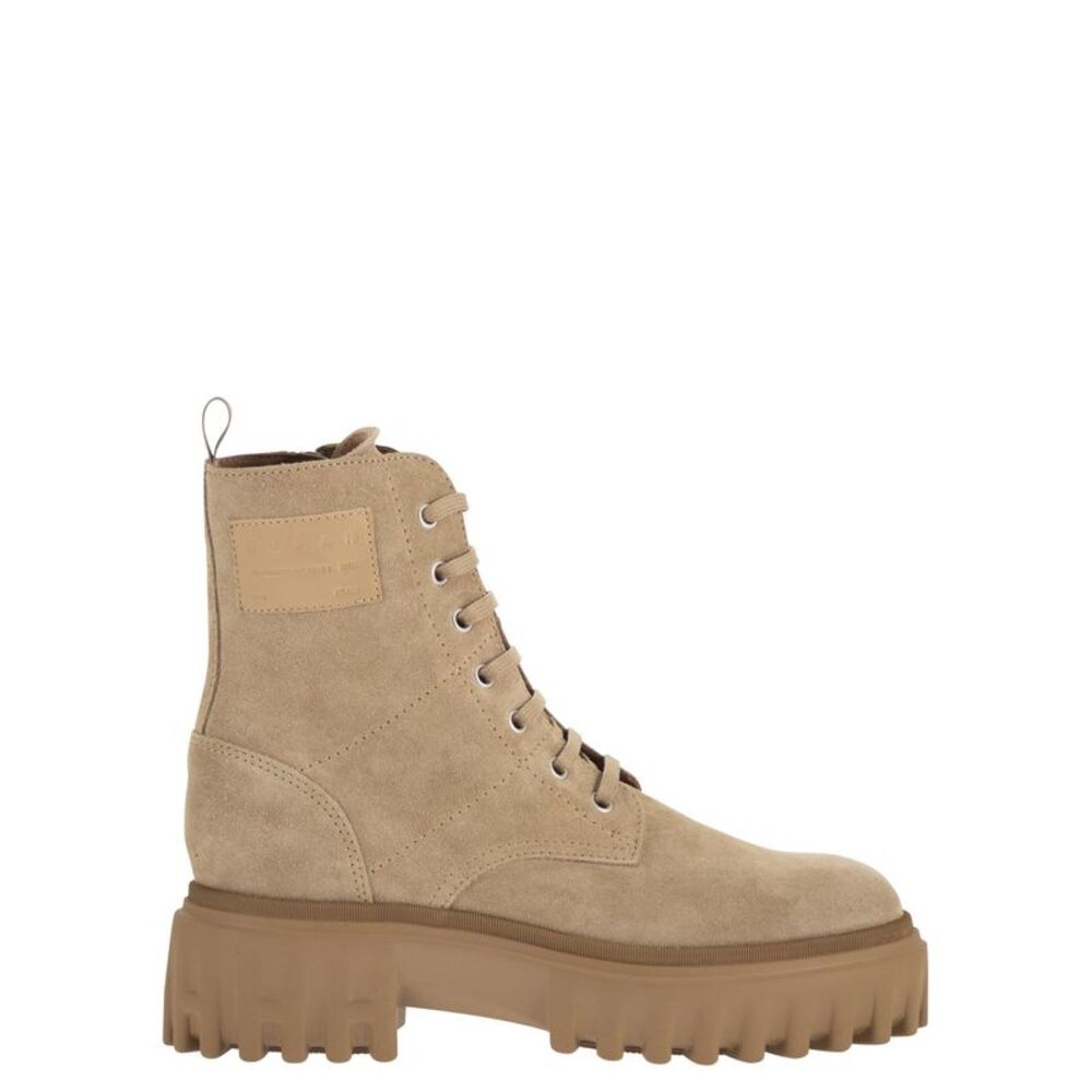 Hogan Women H700 - Suede Ankle Boots With Lug Sole